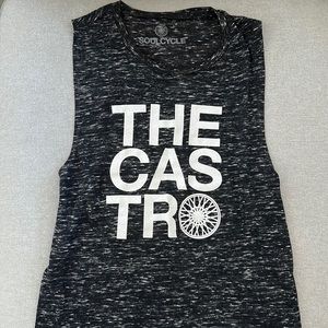 Soulcycle tank top in heathered grey